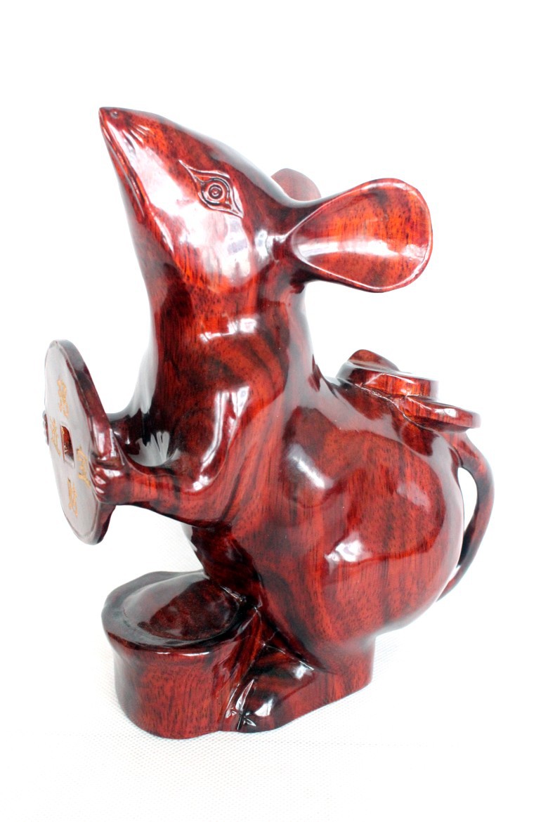 【十二生肖 木雕工藝品老鼠 招財鼠 風水擺件 一本萬利 生日禮品CQ】價格,廠家,圖片,木質、竹質工藝品,如皋市下原鎮振新紅木工藝品廠-