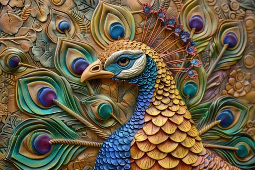 工藝品清新立體浮雕孔雀——海報設(shè)計(jì)欣賞